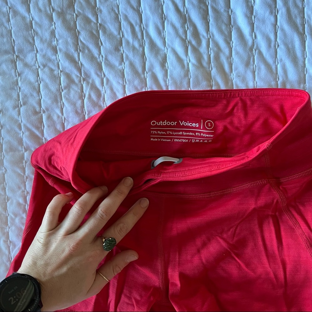 Red TechSweat Outdoor voices shorts